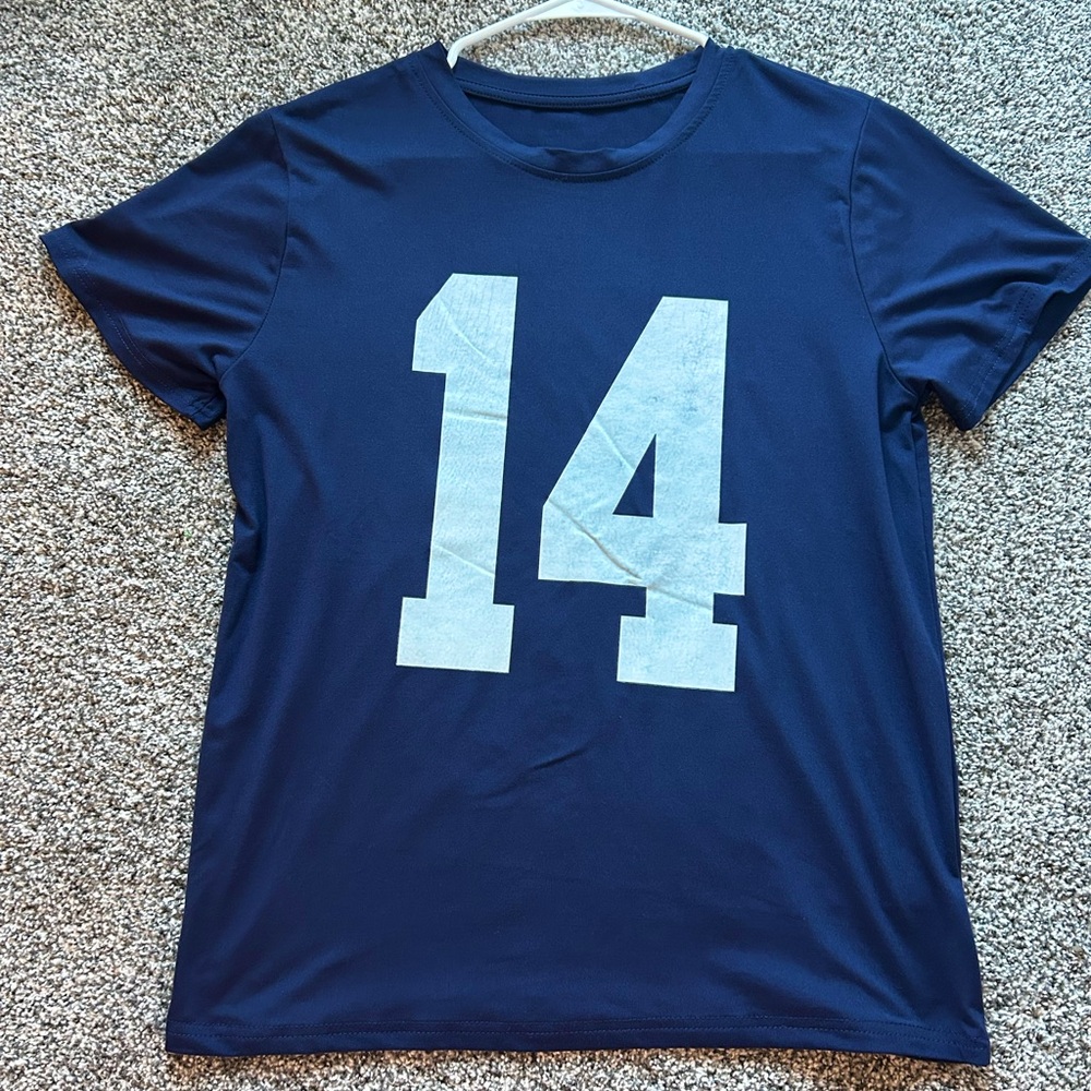 Navy Number 14 T Shirt